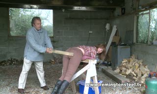 Woodshed Her Spanking - Old-fashioned spanking for stealing fruit