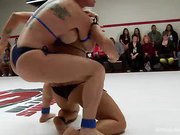 Big Tittied Blond Tag Team Match UP
