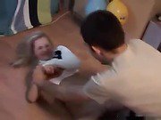 Blonde with a big booty tries to fight her rapist