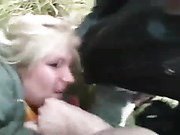 Blonde brutally fucked by two guys