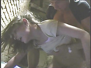 Small boobed girl gets brutal rape in underground porn