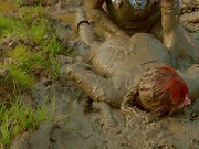 Lara Croft fucked in mud