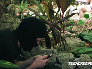 Innocent  teen abused by psycho stranger in forest