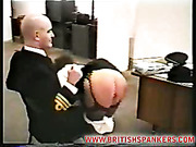Bad girl was spanked by cruel officer