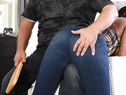 Home for the Holidays - Bubble Butt Paddled in Jeans