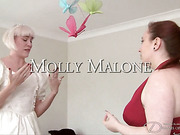 Sexy bride Molly Malone got her ass caned