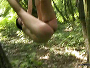Teen was hang in the forest and whipped