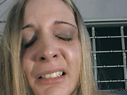 Hardcore whipping made young blonde cry
