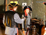 Pirate spanks a bad girl
