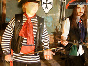 Pirate spanks a bad girl