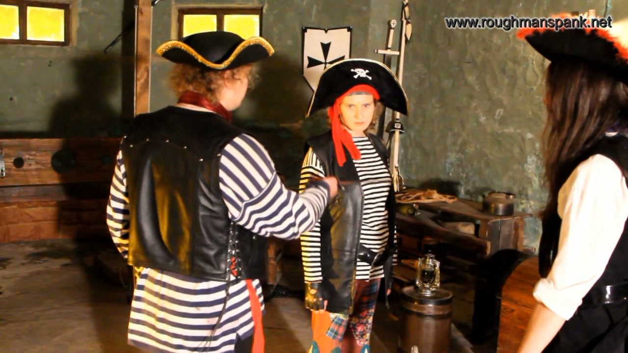 Pirate spanks a bad girl